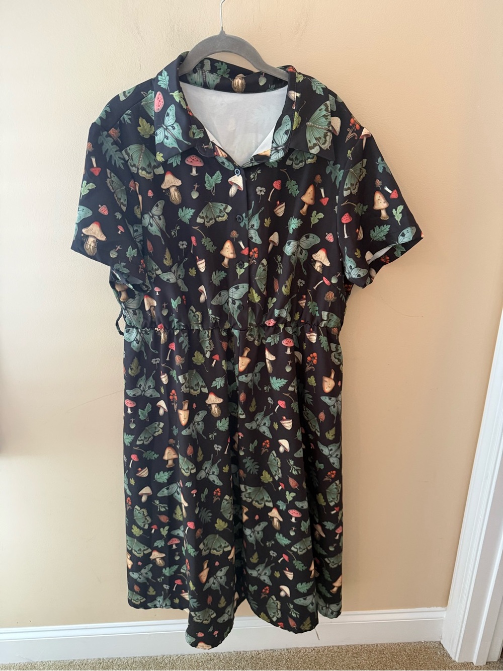 Romwe Fairycore fungi mushroom butterfly Shirt Dress size 2X